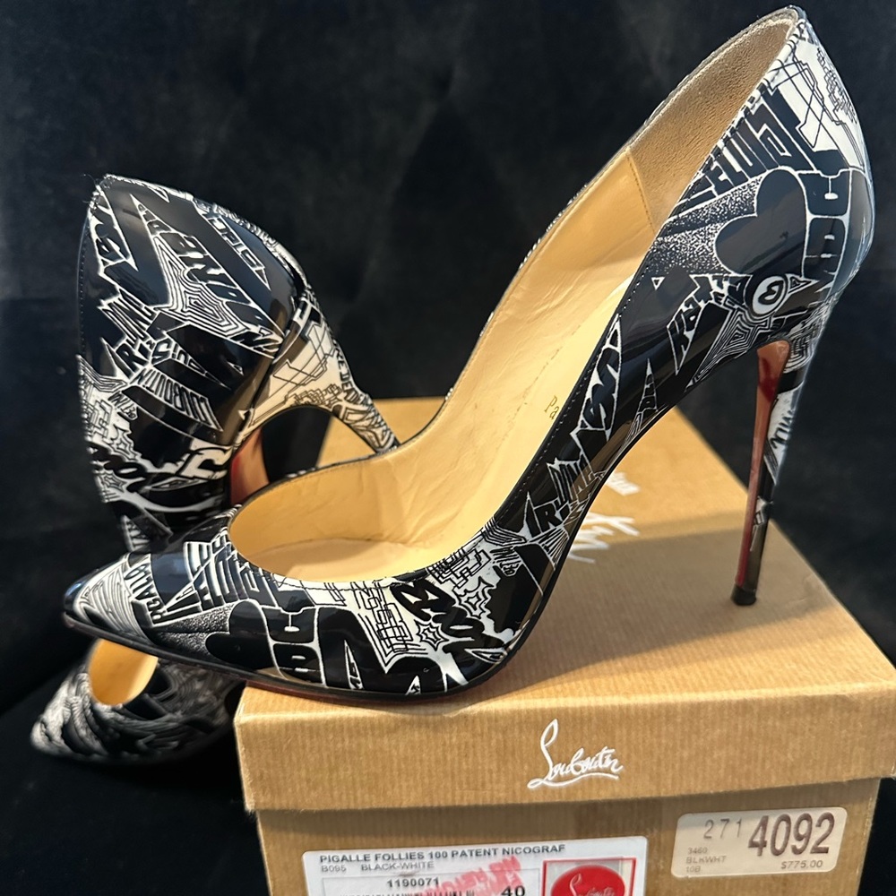 Christian Louboutin Pigalle Follies 100 Patent Nicograf 40